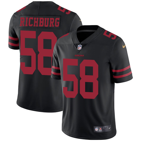 San Francisco 49ers Limited Black Men Weston Richburg Alternate NFL Jersey #58 Vapor Untouchable->women nfl jersey->Women Jersey